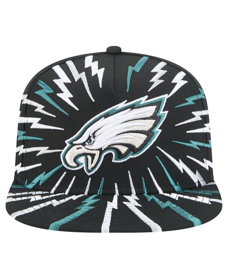 Men's Black Philadelphia Eagles Bolt A-Frame 9FIFTY Snapback Hat