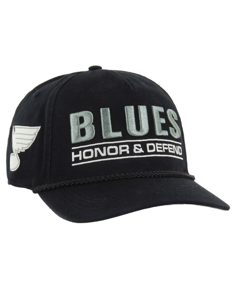 Men's Black St. Louis Blues OHT Military Appreciation Homeland Honor and Defend Hitch Adjustable Hat