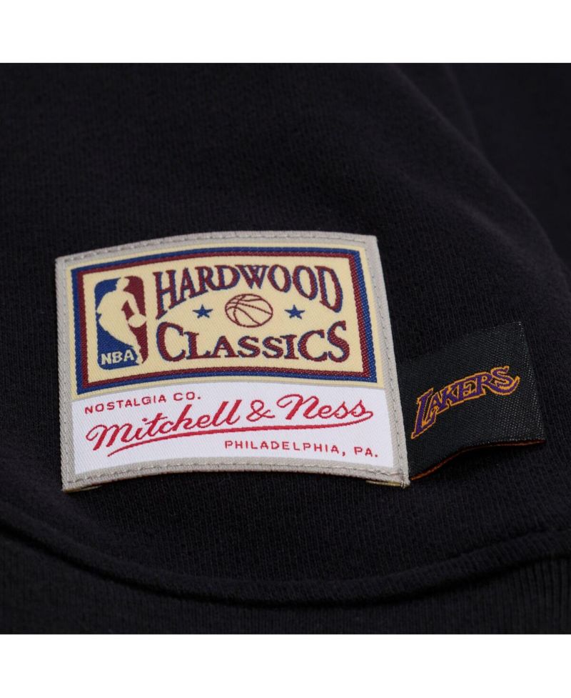 Women's Black Los Angeles Lakers Hardwood Classics Script Lightweight Sweatshirt