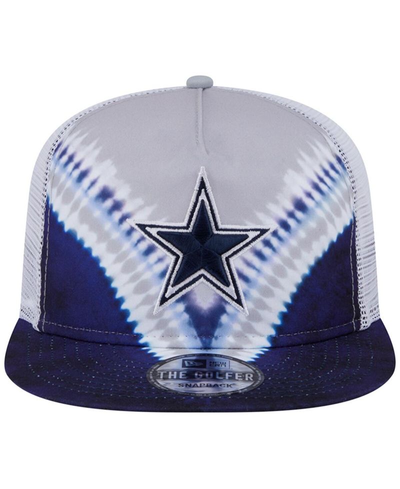Men's Gray/Navy Dallas Cowboys Throwback Dye Golfer Snapback Hat