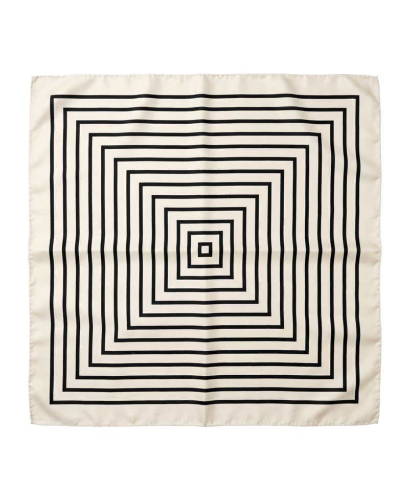 Geo Print Satin Square Scarf