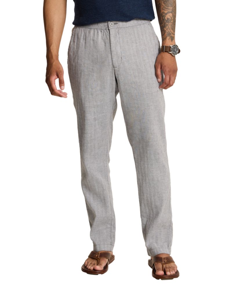 Men's Linen-Blend Beach Coast Classic-Fit Pants