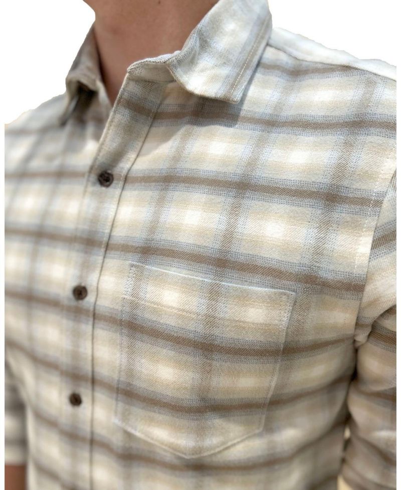 Men's Hope and Henry Organic Long Sleeve Flannel Button Down Shirt