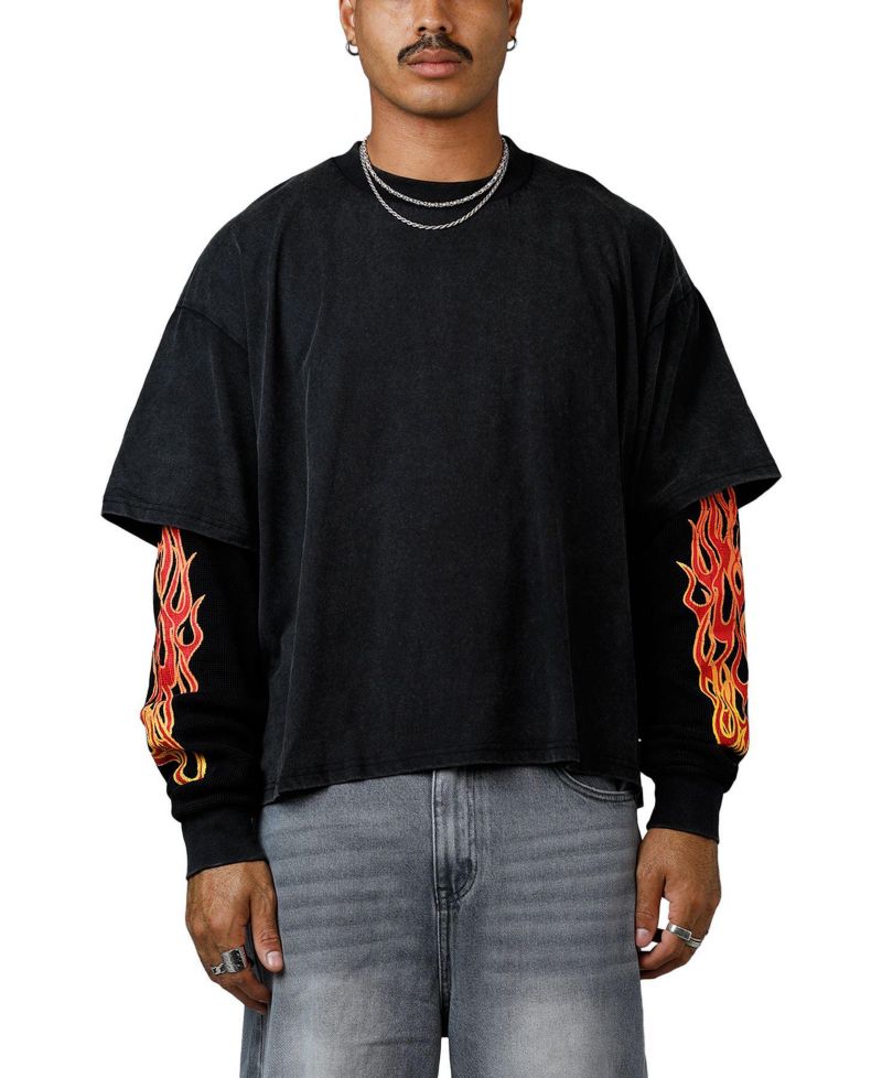 Men's Double Layer Thermal Long Sleeve T-Shirt
