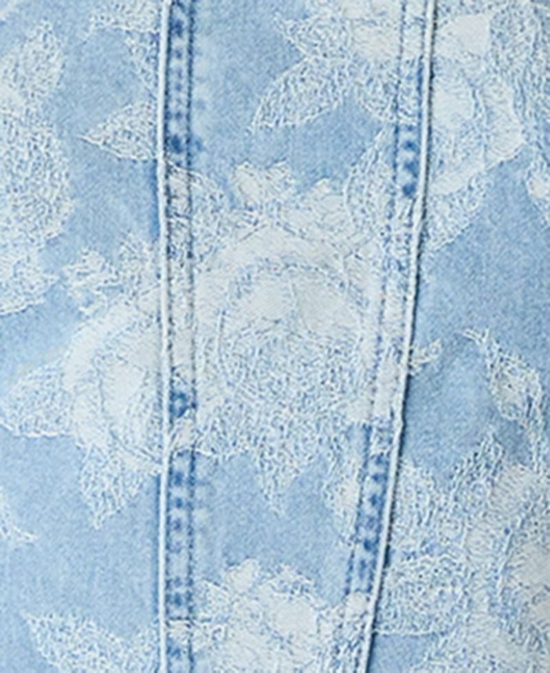 Denim Square Neck Mini Dress