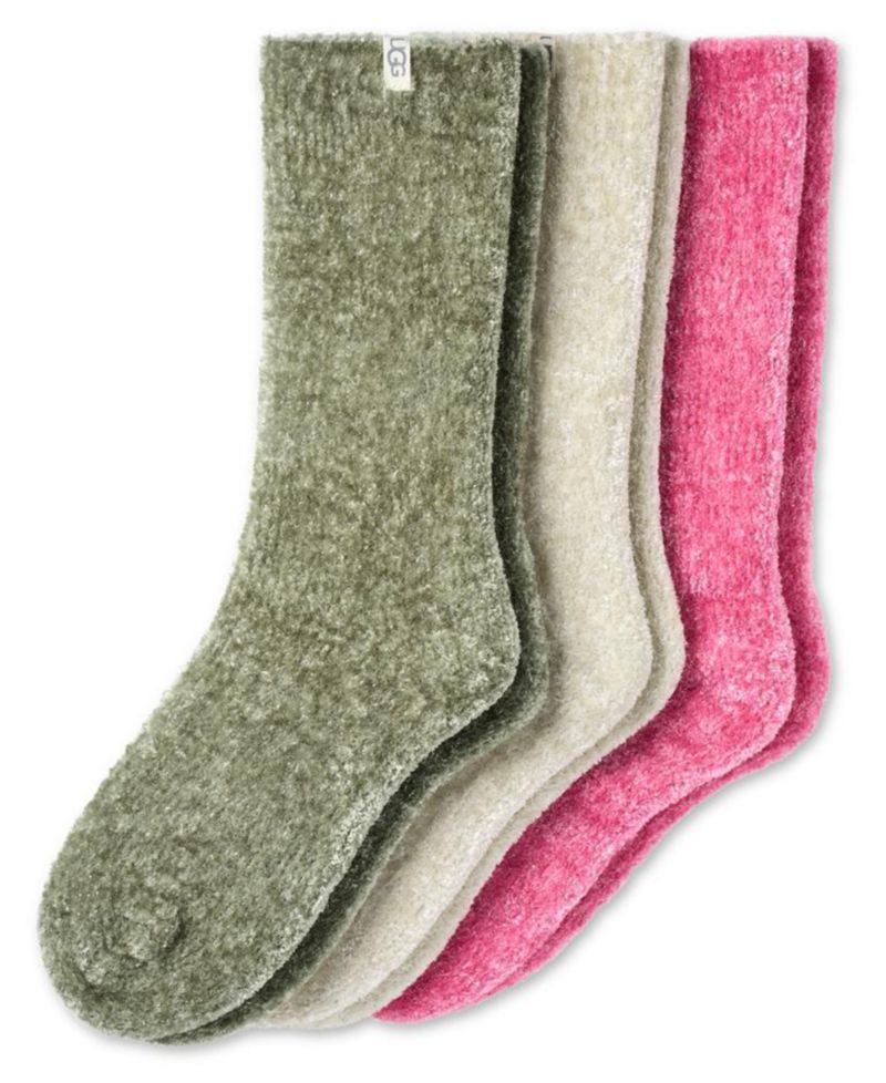 UGG Women's 3-Pack Leda Sparkle Cozy Crew Socks