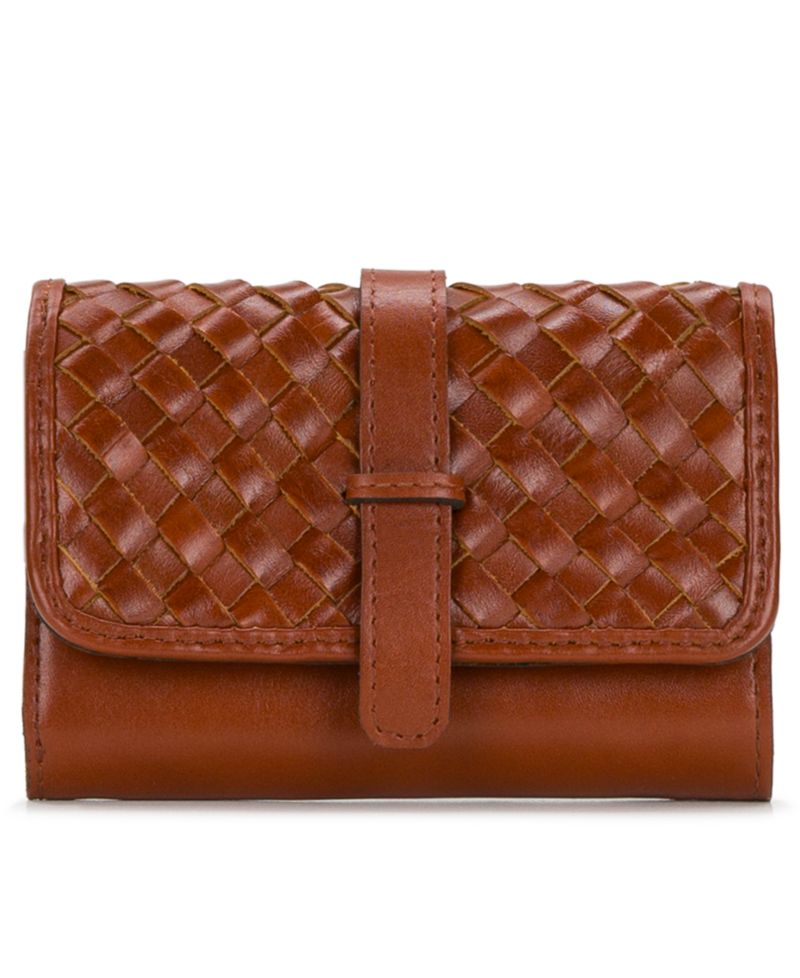 Perla Woven Leather Wallet