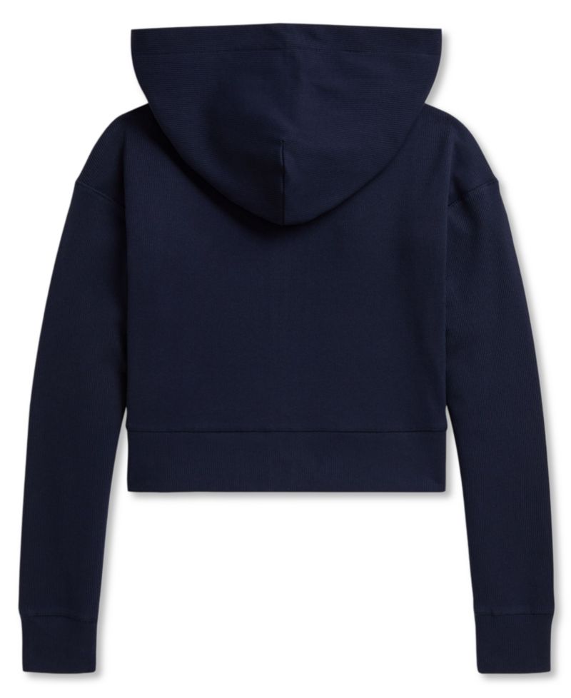 Girls' 7-16 Ribbed Boxy Full-Zip Hoodie