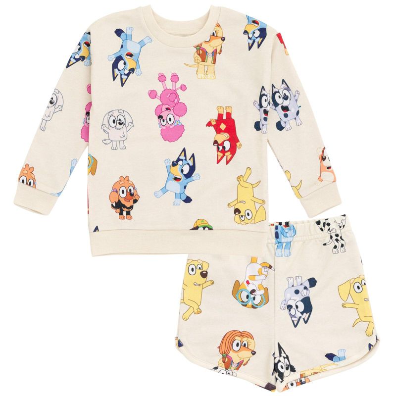 Big Girl's French Terry Sweatshirt and Shorts