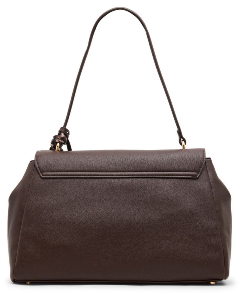 Flap with Scarf Medium Shoulder Handbag