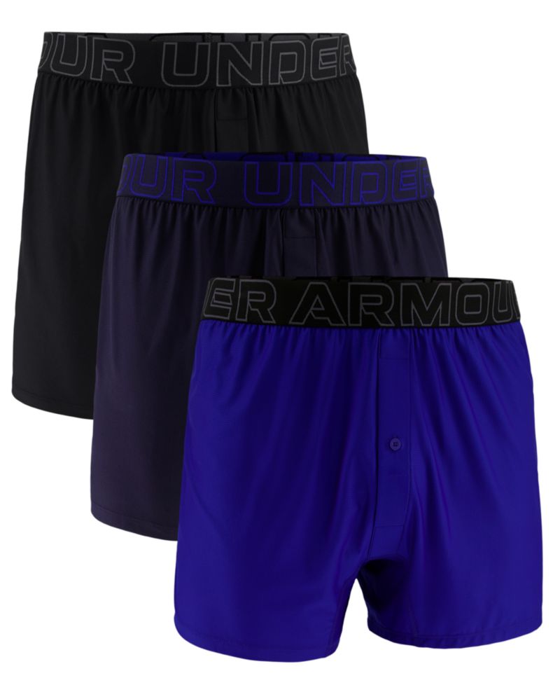 Men's 3-Pk. Solid Performance Tech Mesh 6" Boxers