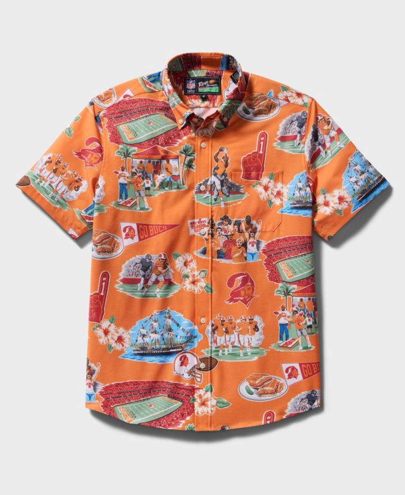 Men's Orange Tampa Bay Buccaneers Scenic Button-Down Shirt