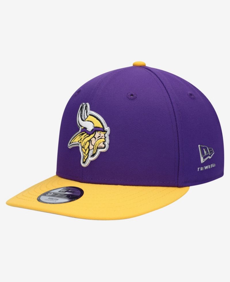 Big Boys and Girls Purple/Gold Minnesota Vikings 2026 NFL Draft Pre-Curved 9FIFTY Snapback Hat
