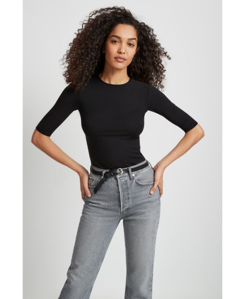 Women's Frankie Rounded-Neck Stretch Jersey Top