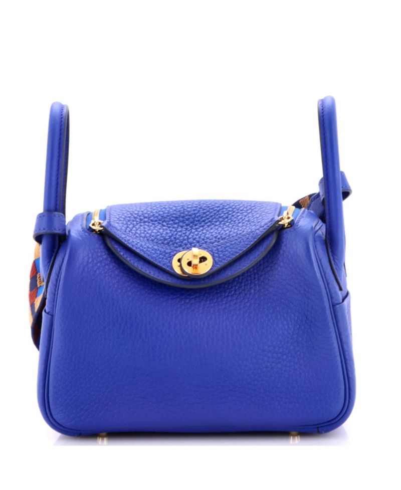 Mini Lindy Quadrille Bag Clemence with Canvas