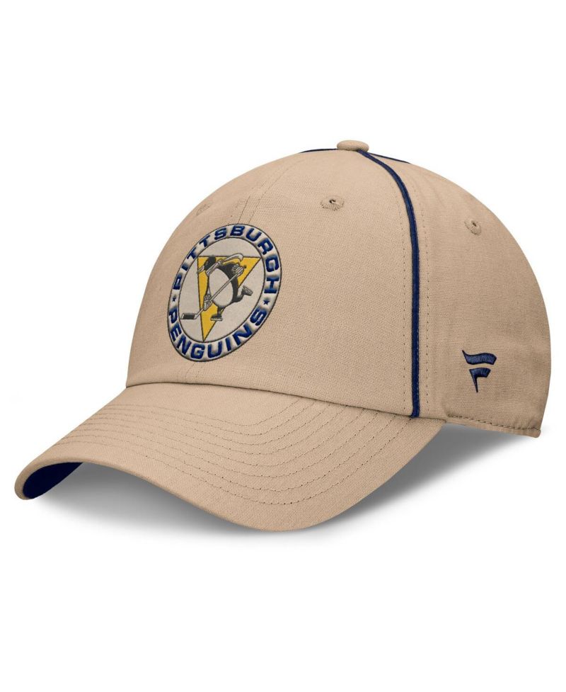 Men's Cream Pittsburgh Penguins Heritage Setoff Adjustable Hat