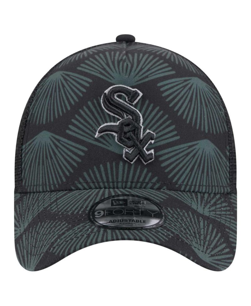 Men's Black Chicago White Sox 9FORTY A-Frame Trucker Adjustable Hat