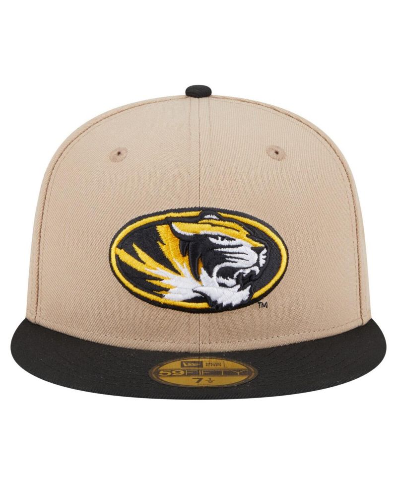 Men's Khaki Missouri Tigers Two-Tone 59FIFTY Fitted Hat