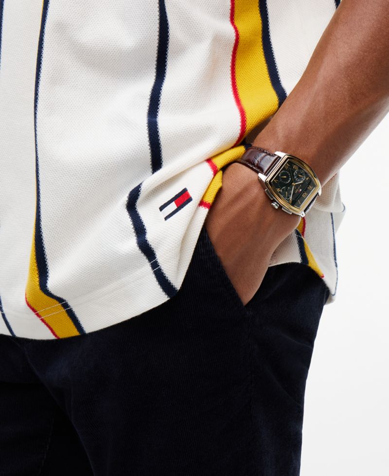 Men's American Icons Stripe Polo Cotton Piqu&eacute; Classic-Fit Polo Shirt