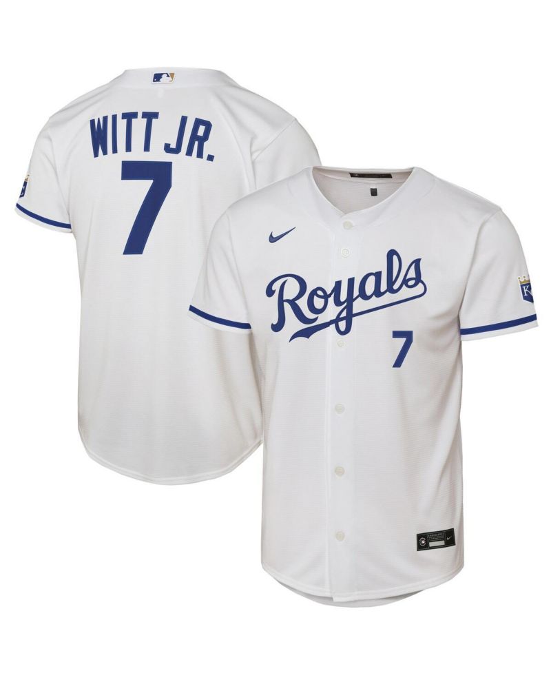 Big Boys and Girls Bobby Witt Jr. White Kansas City Royals Home Stadium Jersey
