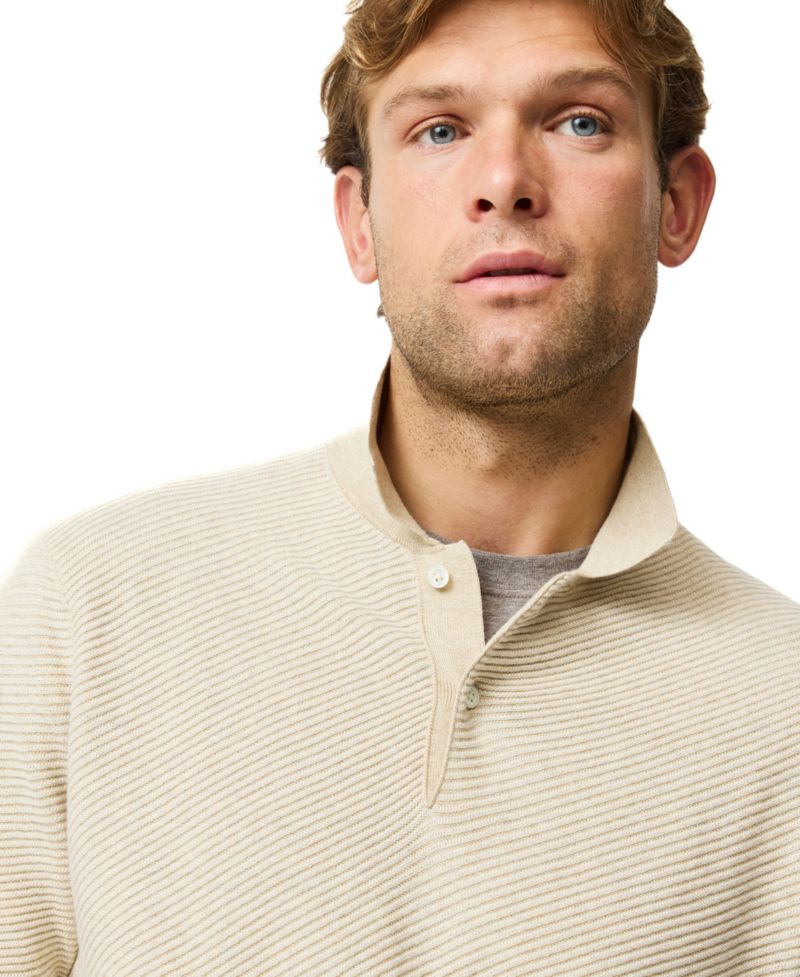 Rodd Gunn Men's Benford Bay Cotton Textured Knit Polo Shirt