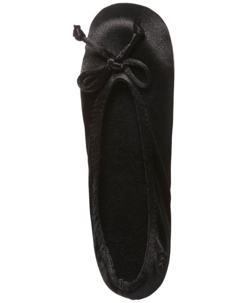 Women's Satin Ballerina Slippers with Bow