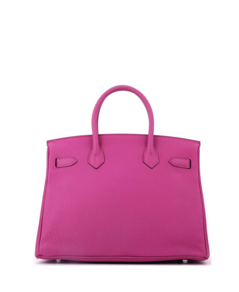 Pre-Owned Hermes Birkin 30 Handbag Pink Togo with Palladium Hardware