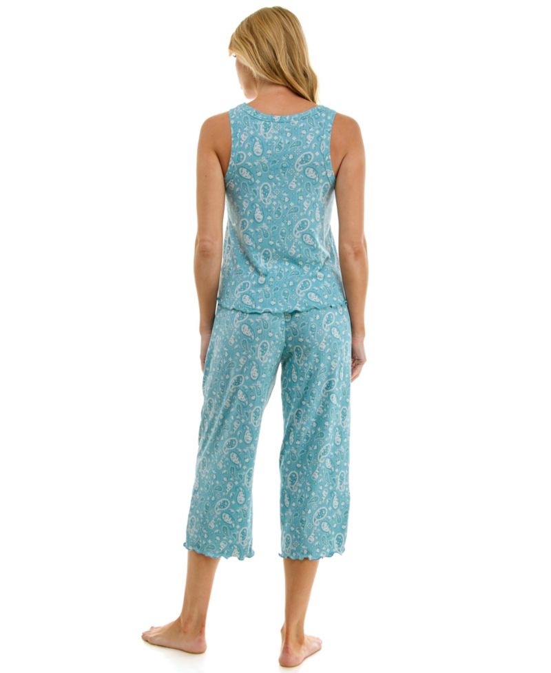 Women's Variegated Rib Tank Top & Pants, 2-Piece Set