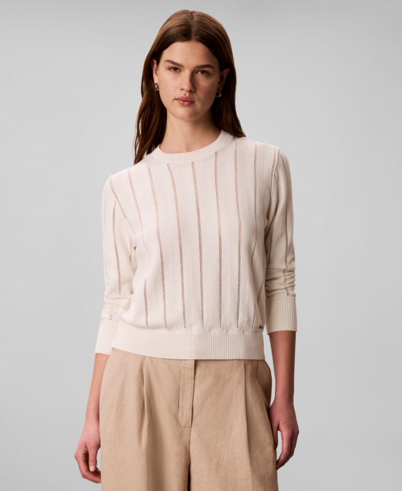 Women's Long-Sleeve Relaxed-Fit Crew-Neck Sweater