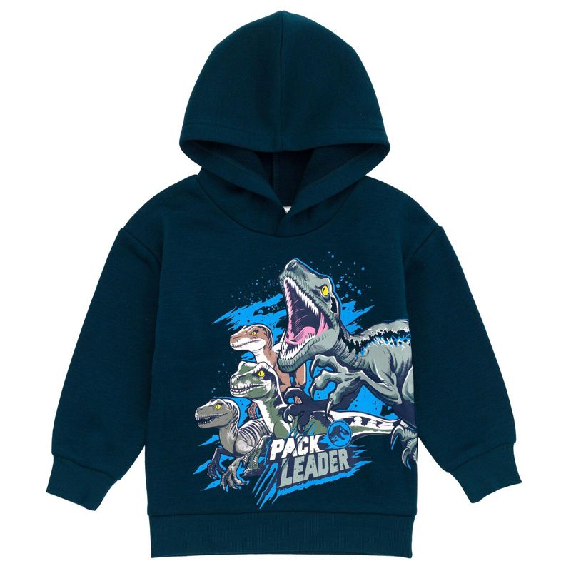Boy's(6-20)Jurassic World Dinosaur T-Rex Fleece Pullover Hoodie and Pants Outfit Set