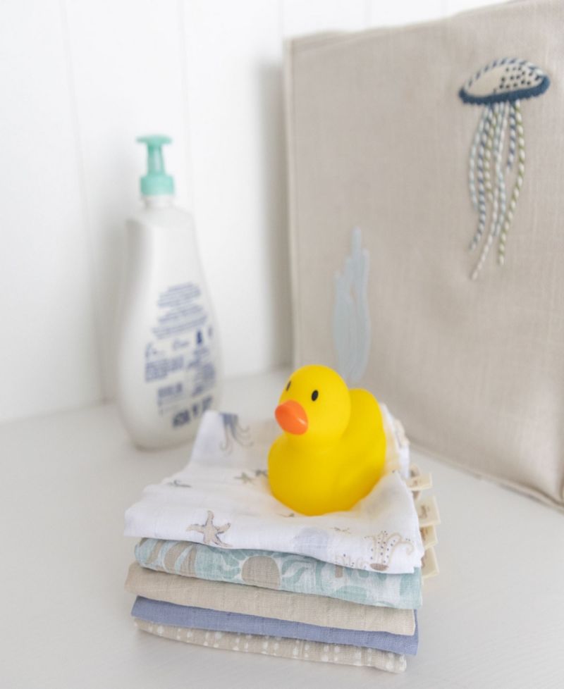 Infants Cove Sea Life Wash Cloths, 5-Piece Set