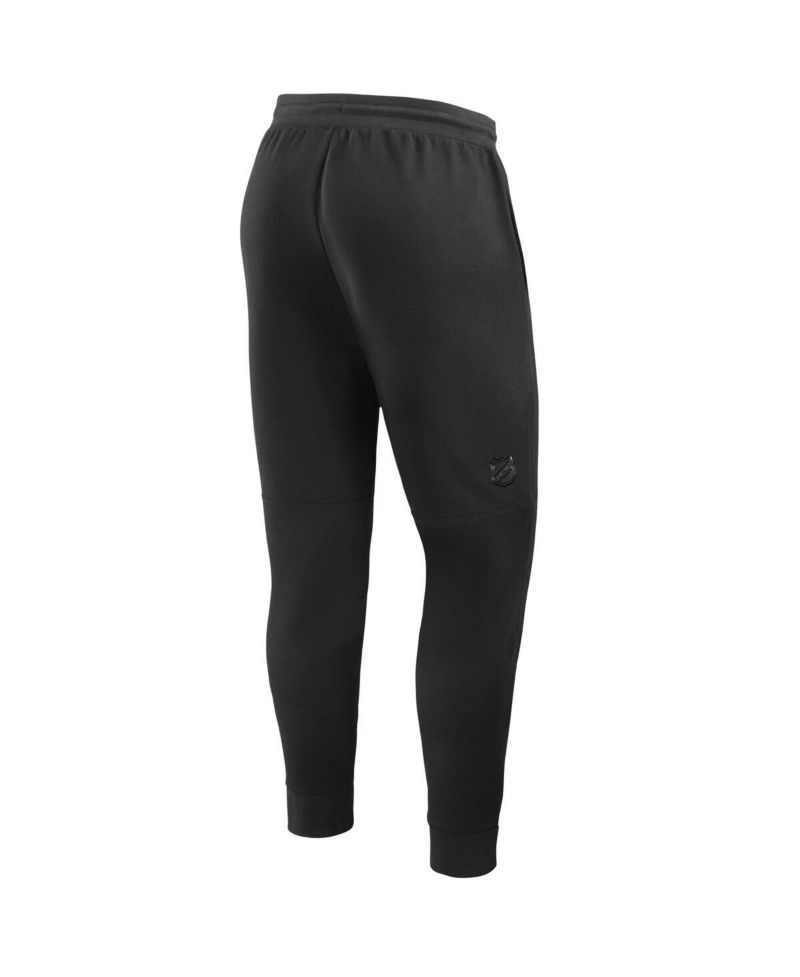 Men's Black Chicago Blackhawks Authentic Pro Road Tri-Blend Joggers