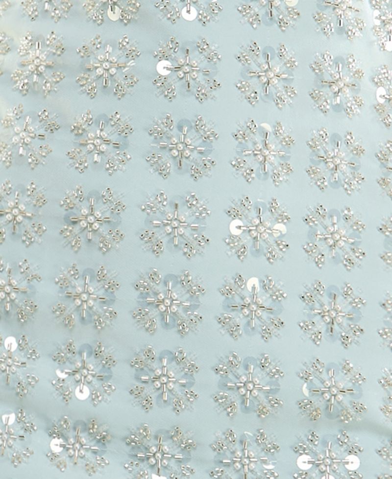 Juniors' Beaded Floral Strapless Dress