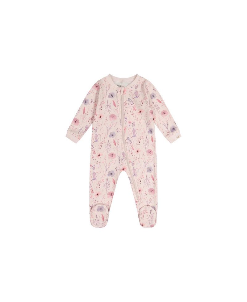 Baby Girl (3M-24M) Cotton Floral Print One Piece Pajama
