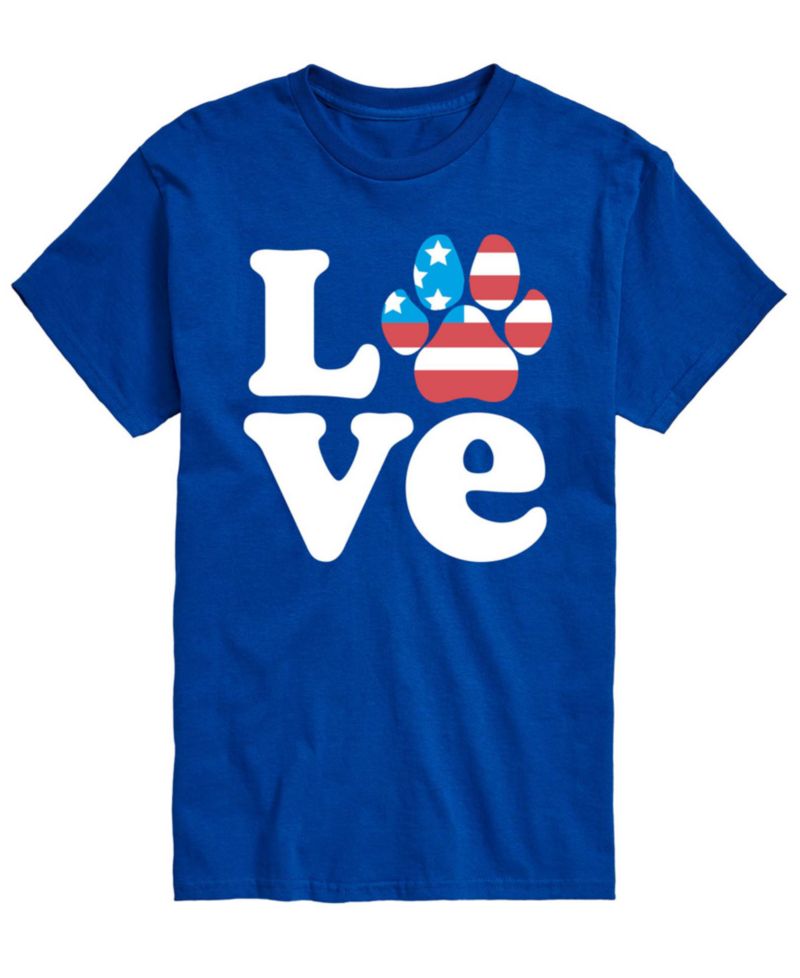 Men's Love America Paw Short-Sleeve Graphic T-Shirt