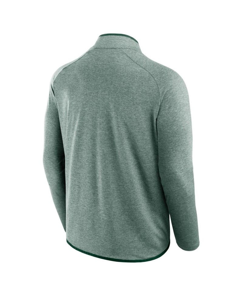 Men's Green Michigan State Spartans Mock Neck Half-Zip Pullover Jacket