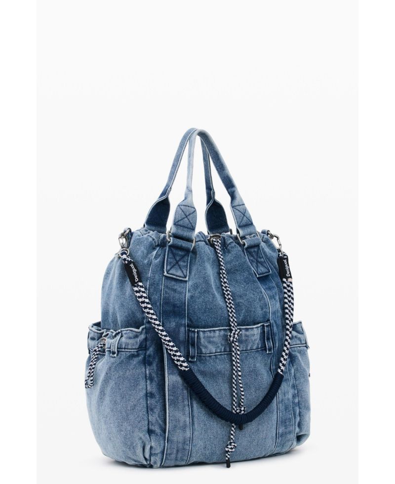 Women's Large denim backpack