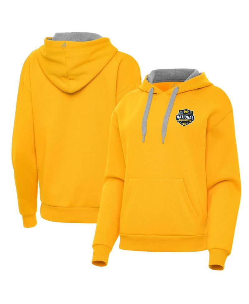 Women's Maize Michigan Wolverines 2026 NCAA Men's Basketball National Champions Victory Hoodie