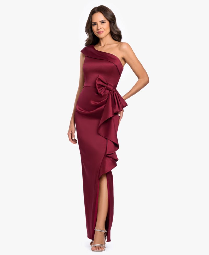 Women's Arcadia One-Shoulder Side Bow Ball Gown