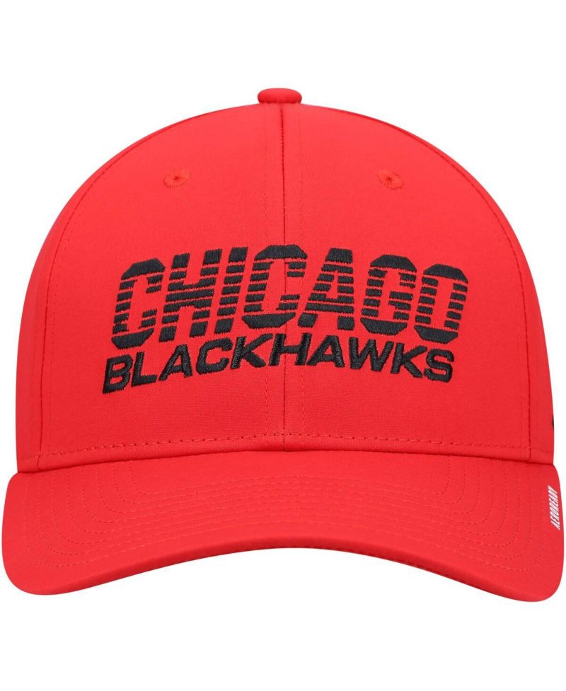 Men's Red Chicago Blackhawks 2021 Locker Room AEROREADY Flex Hat