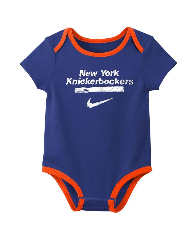 Baby Boys and Girls 2-Pack Blue New York Knicks Courtside Premier Bodysuit Set