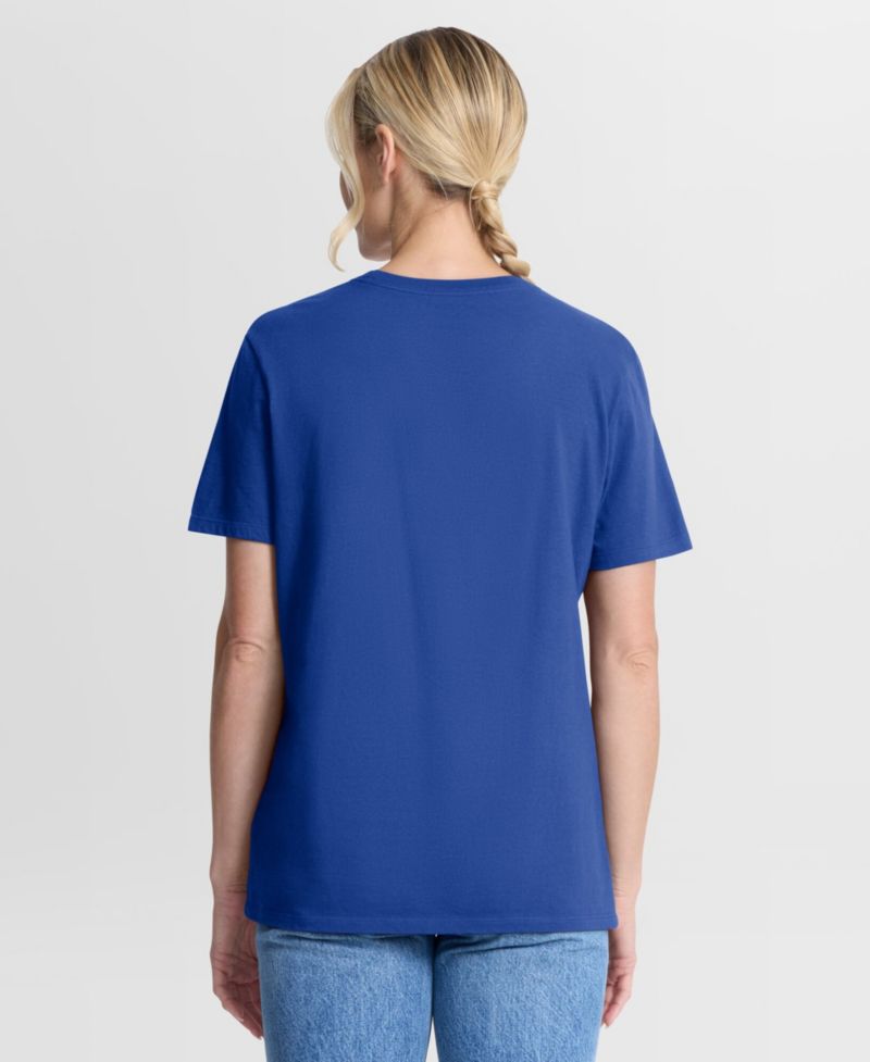 Women's Royal Duke Blue Devils Script Mantra Logo T-Shirt