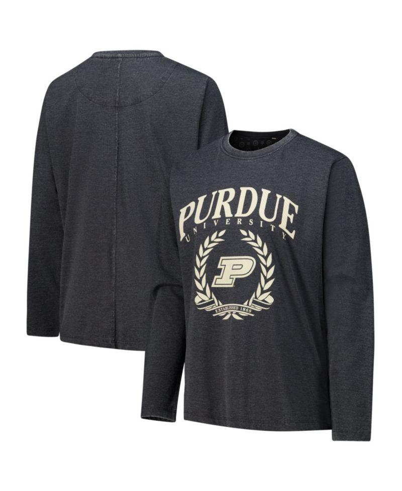 Women's Purdue Boilermakers Chandler Vintage-Washed Long-Sleeve T-Shirt
