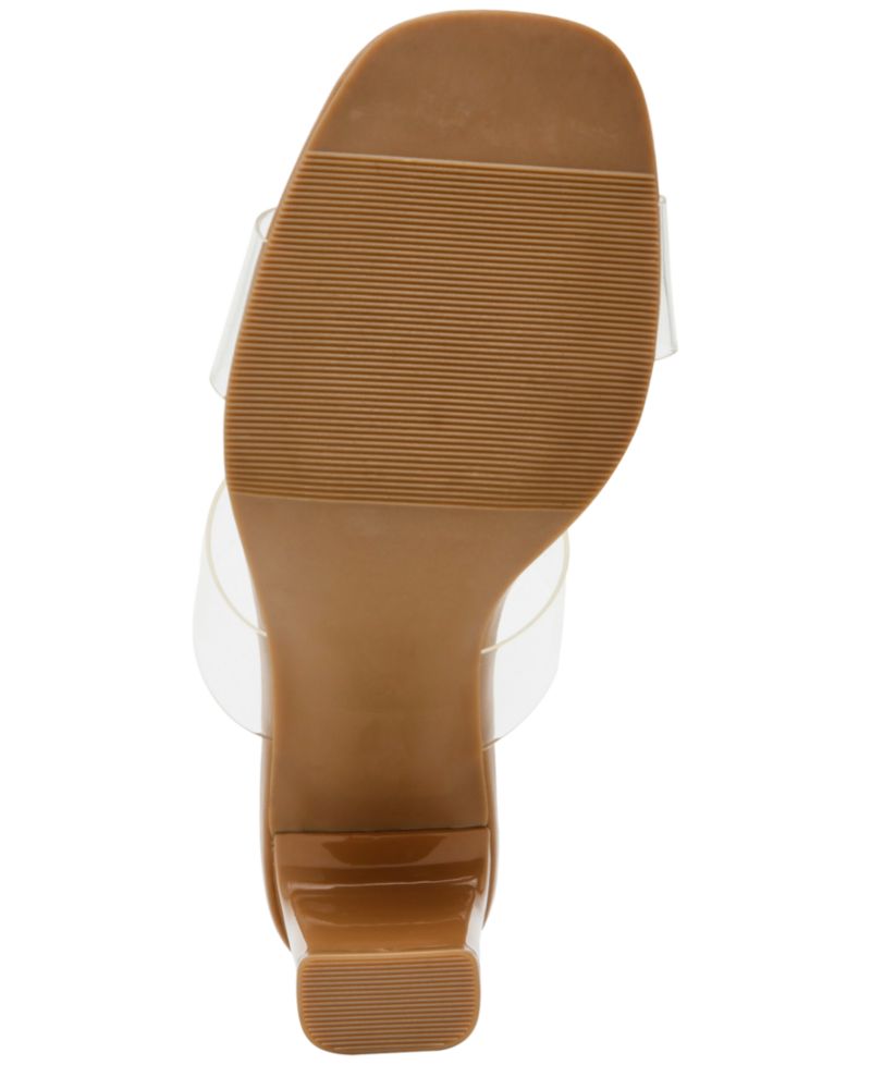 Zandria Two-Piece Clear Vinyl Dress Sandals