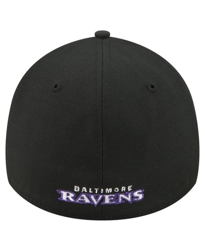 Men's Black Baltimore Ravens Core Team 39THIRTY Flex Hat