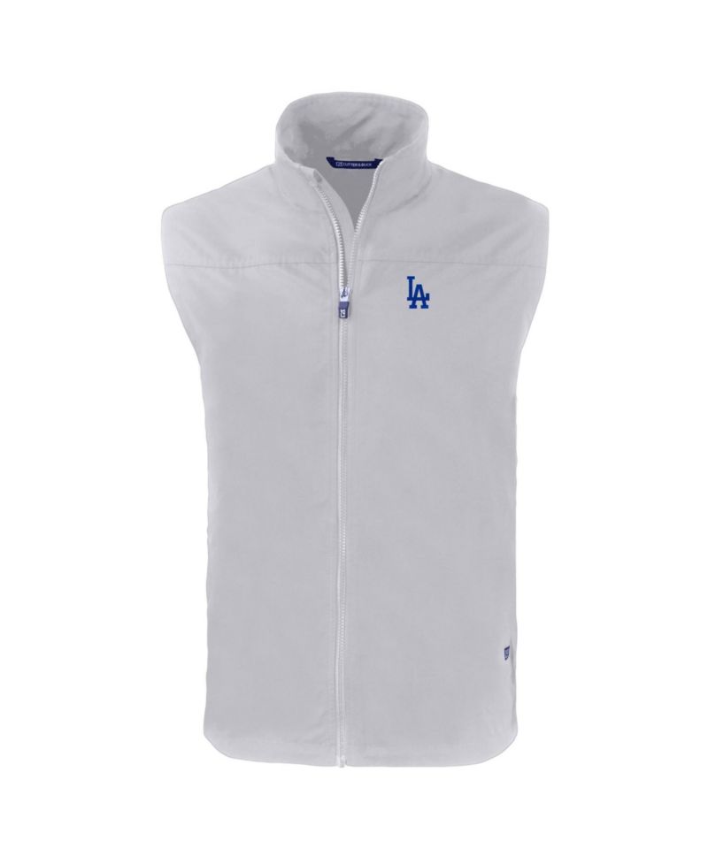 Men's Gray Los Angeles Dodgers Charter Eco Full-Zip Vest
