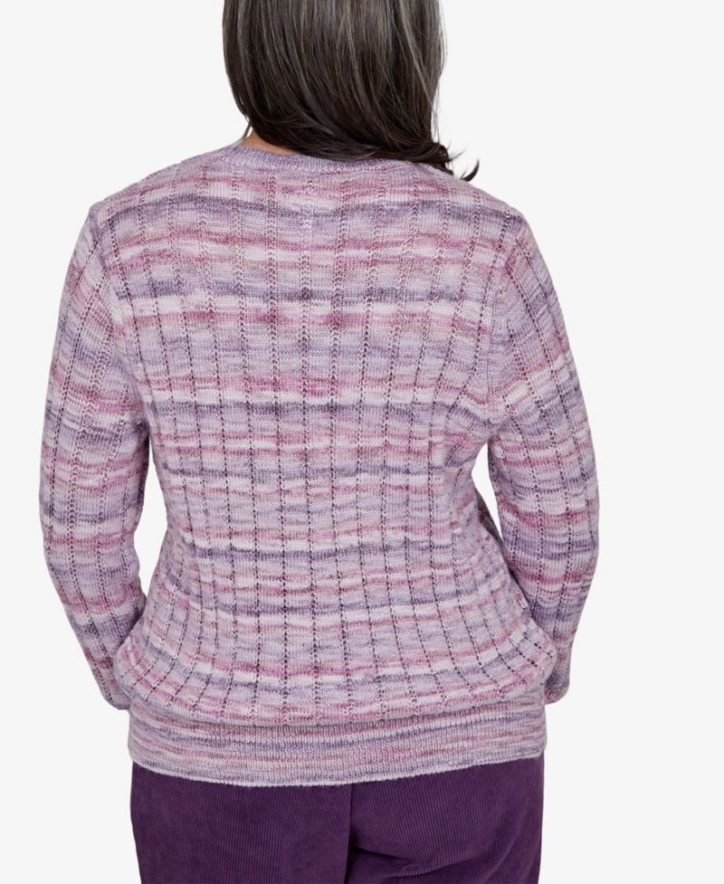 Petite Stripe Fitted Ribbed Sweater