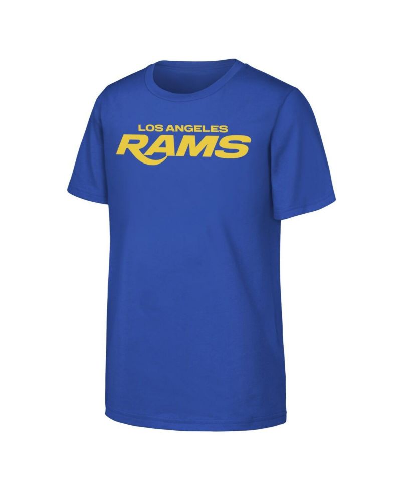 Big Boys and Girls Royal Los Angeles Rams Counter Run Short Sleeve T-Shirt