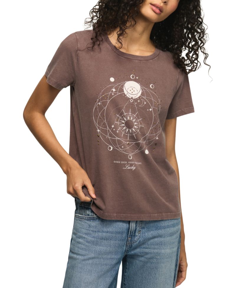 Women's Graphic Embellished Celestial T-Shirt