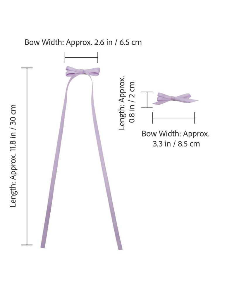 Girls Ribbon Bow Clip Set (4pc)